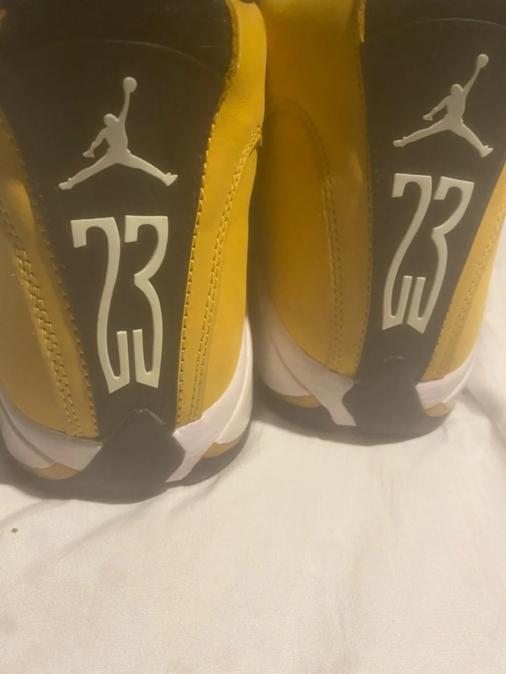 Jordan 14 (Ginger)Men’s Yellow, White and Black Low-Top Sneakers - Picture 2 of 3